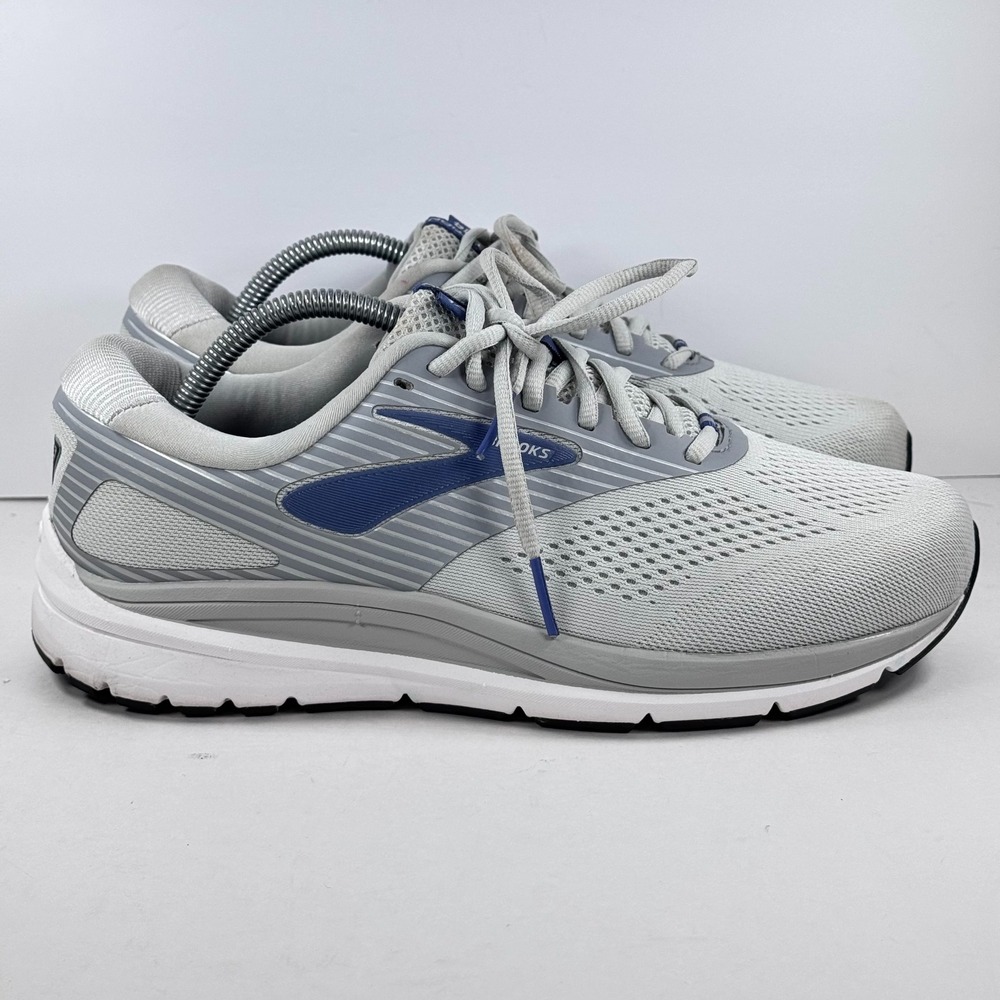 Brooks Addiction 14 Mens 10.5 Extra Wide 2E Grey Blue Running Shoes 1203062E077